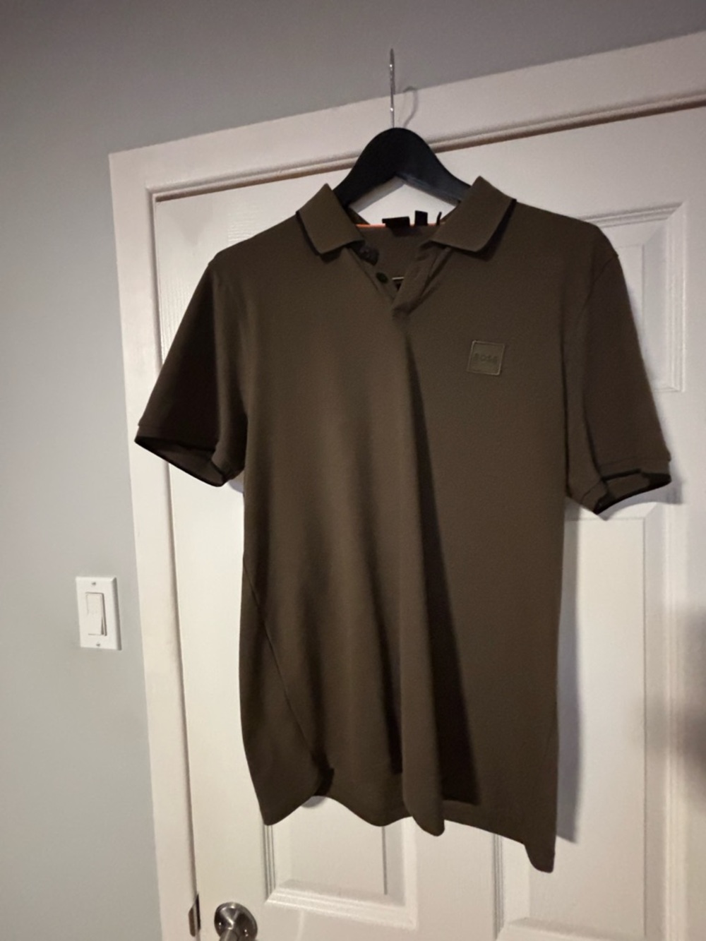 Boss Olive Polo with Subtle Logo